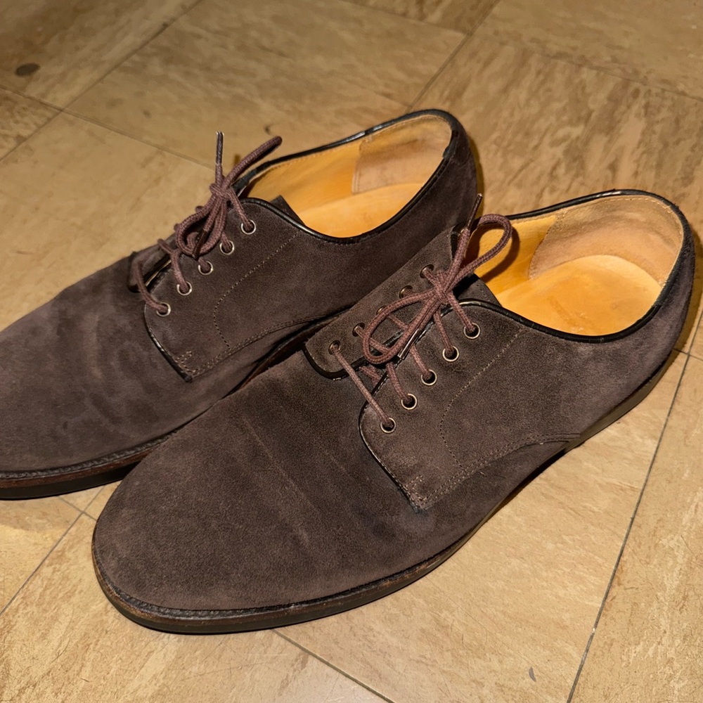 Polo Ralph Lauren Brown Suede Derby Oxford Shoes
